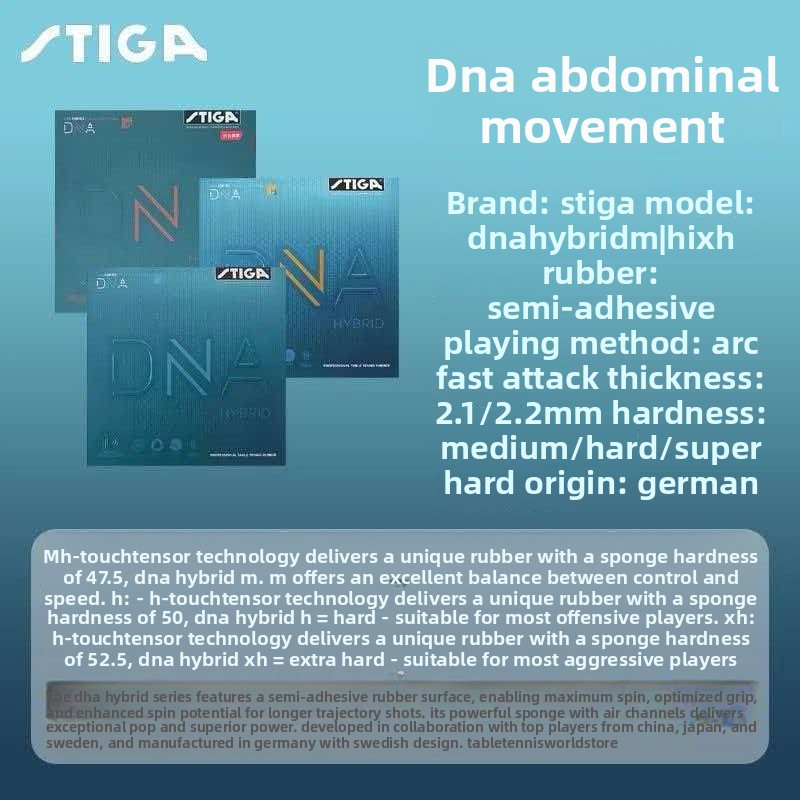 Authentic STIGA DNA Hybrid Ser - Table Tennis Hybrid Rubbers ulasan dan harga