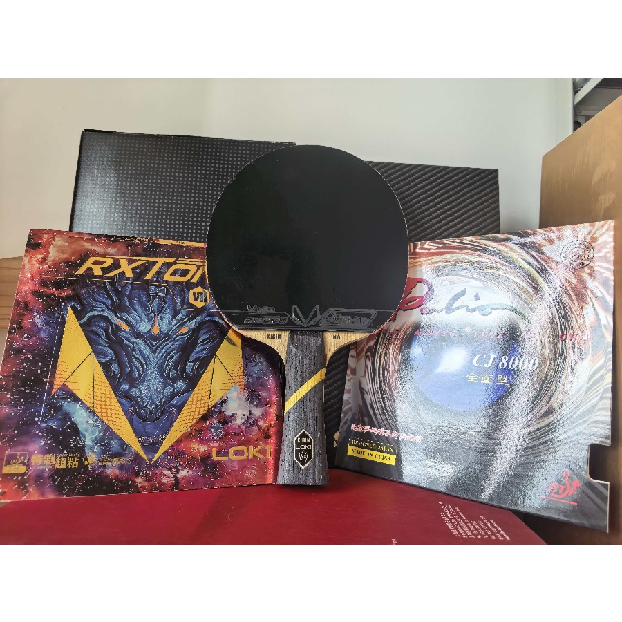LOKI Kylin K6 Carbon Table Ten - Table Tennis Custom Bat ulasan dan harga