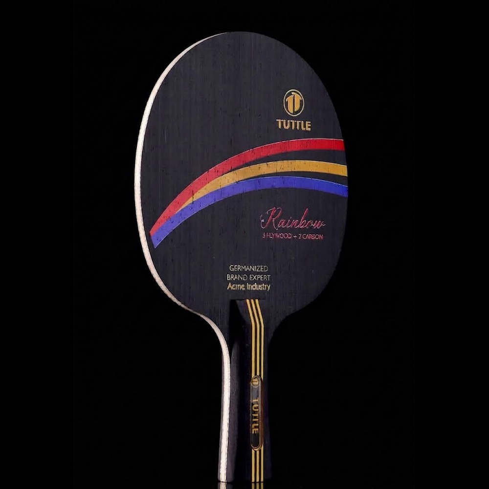 TUTTLE Black Rainbow Carbon Ta - Table Tennis Custom Bat ulasan dan harga