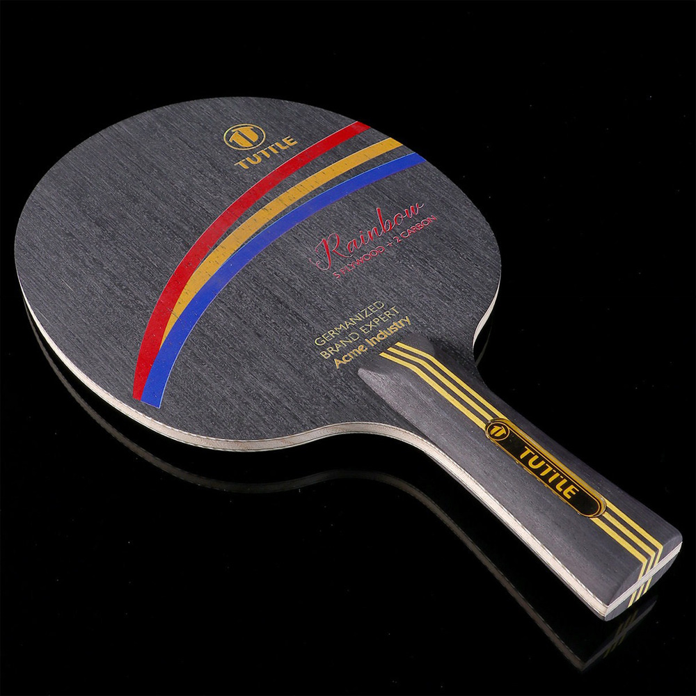 TUTTLE Black Rainbow Carbon Ta - Table Tennis Custom Bat ulasan dan harga