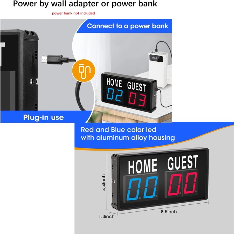 4-Digit LED Electronic Scorebo - Table Tennis Scoreboard ulasan dan harga